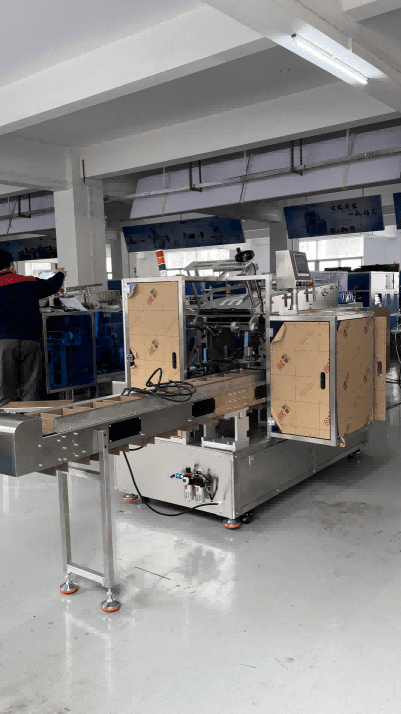 Automatic Cartoning Machine in Factory Workshop - Industrial Secondary Packaging Equipment for Consumer Goods, Cosmetics & Food